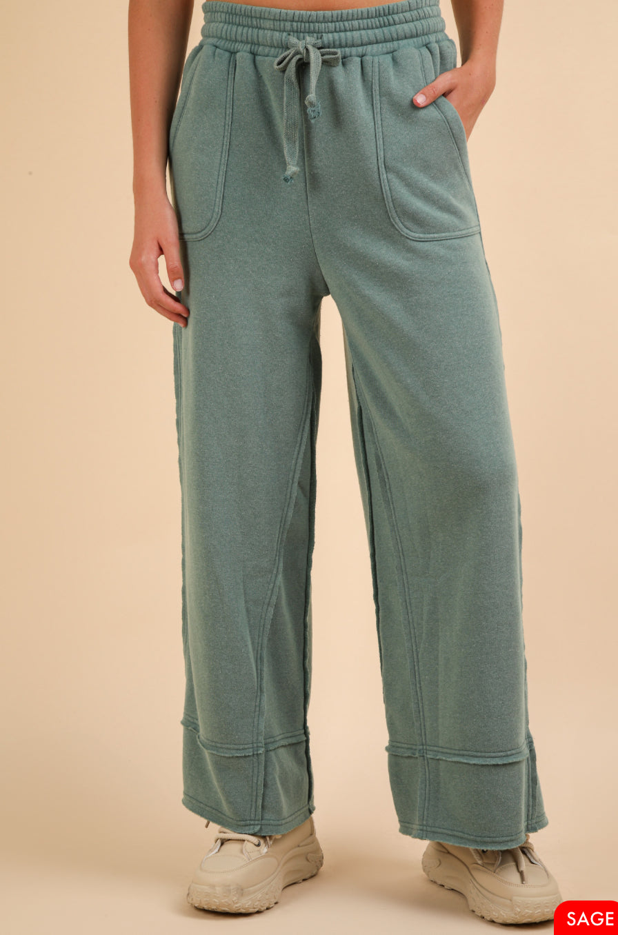 Wide leg sweats