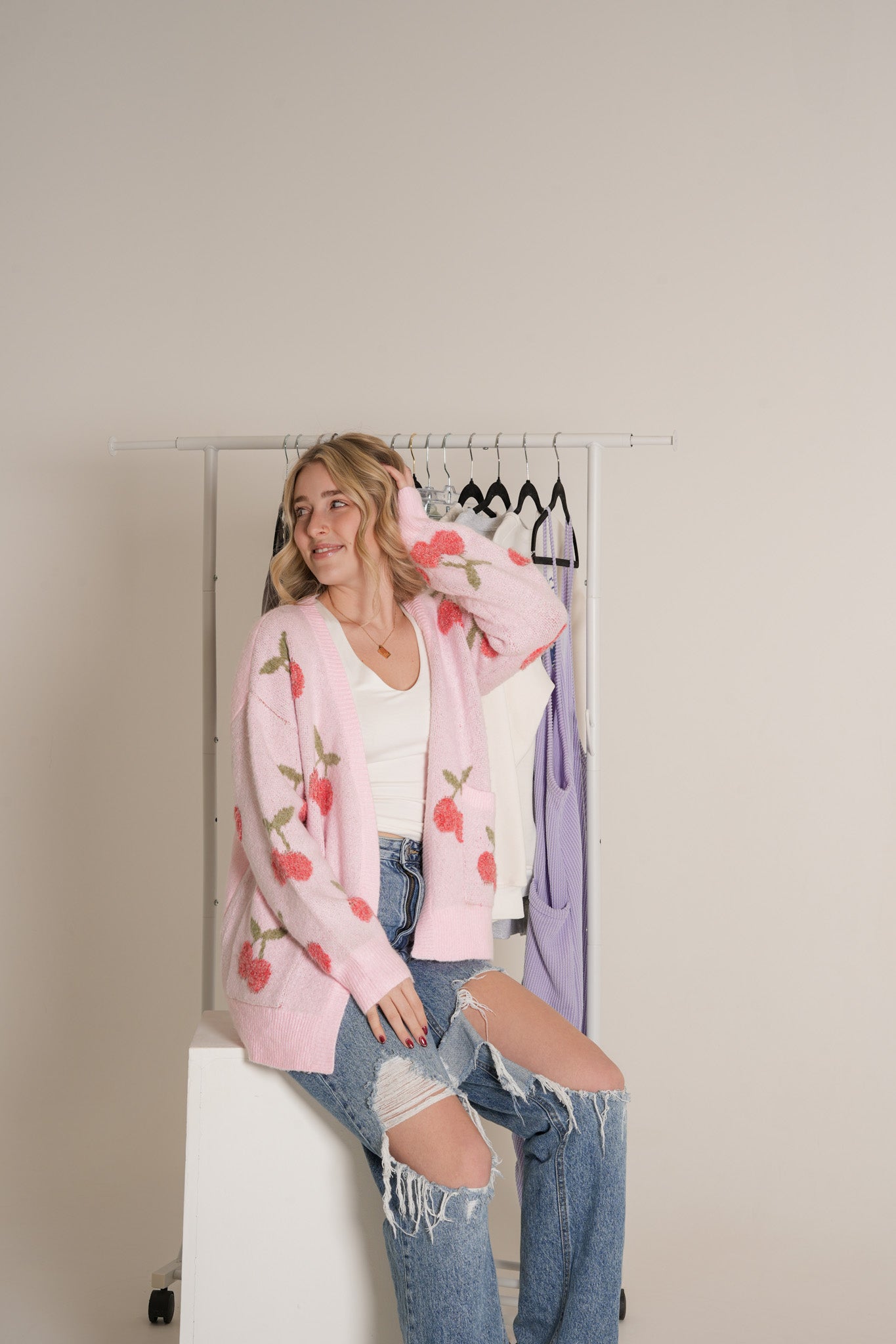 Cherry bomb cardigan