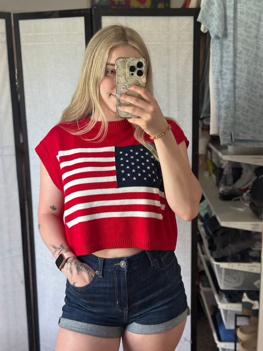 Americana Drop Shoulder Top