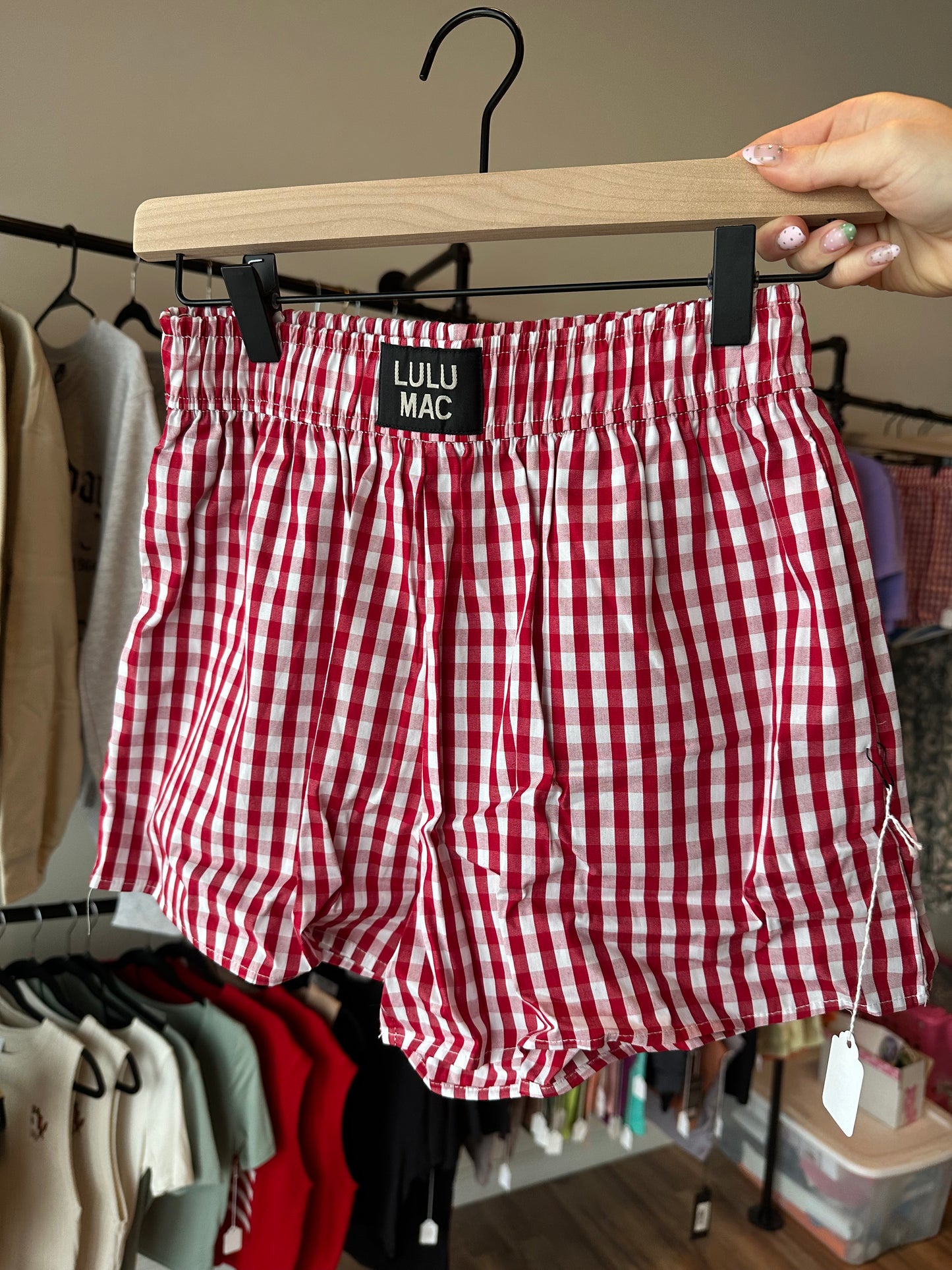 Cherry Cola Gingham Boxer Shorts
