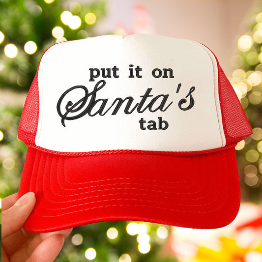 Christmas Trucker Hat, Santa's Tab